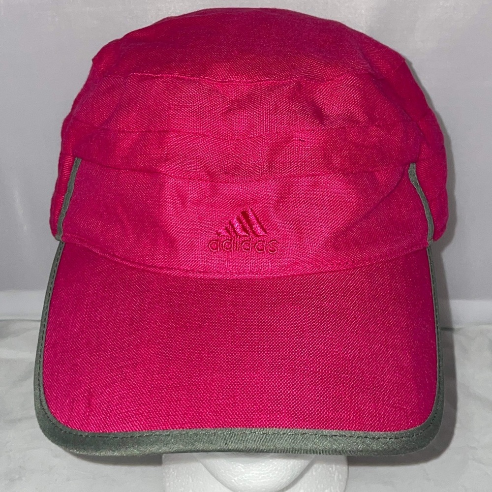 adidas women hot pink lightweight fitted cadet military hat cap OSMF